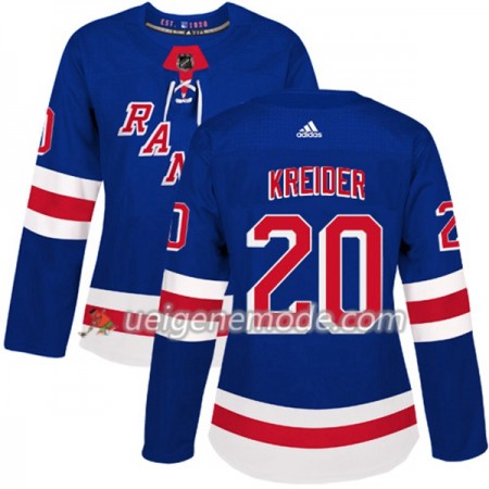 Dame Eishockey New York Rangers Trikot Chris Kreider 20 Adidas 2017-2018 Blau Authentic